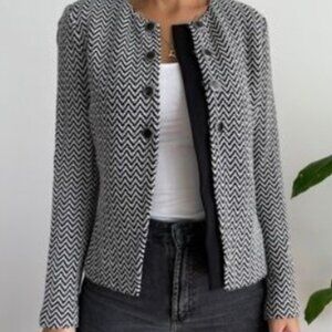 St. John Women's Herringbone blazer/Cardigan size 12